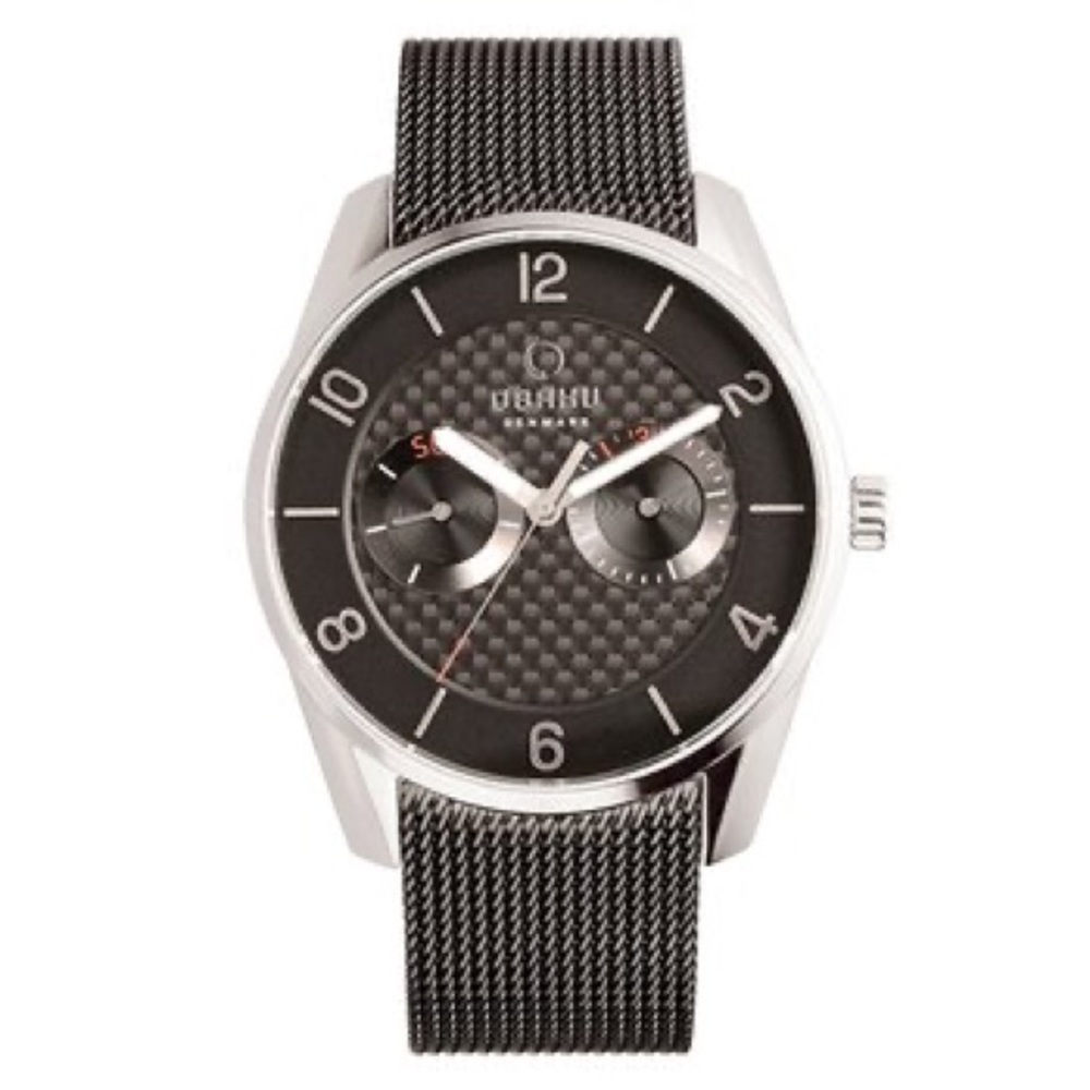 Men's Black and Silver Watch